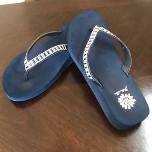 Yellow Box flip flops